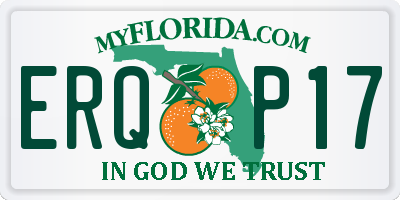 FL license plate ERQP17