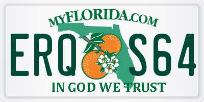 FL license plate ERQS64