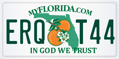 FL license plate ERQT44