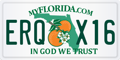 FL license plate ERQX16