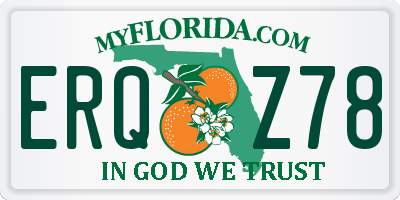 FL license plate ERQZ78