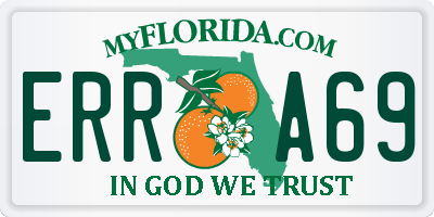 FL license plate ERRA69