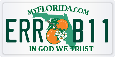 FL license plate ERRB11