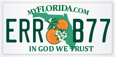 FL license plate ERRB77