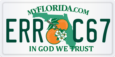 FL license plate ERRC67