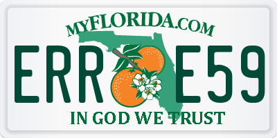 FL license plate ERRE59