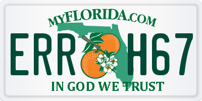 FL license plate ERRH67