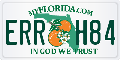 FL license plate ERRH84