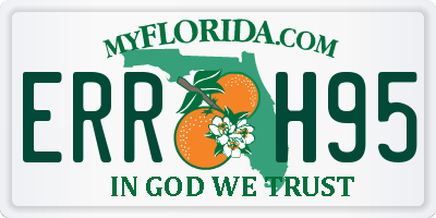 FL license plate ERRH95