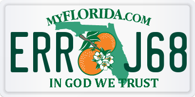 FL license plate ERRJ68