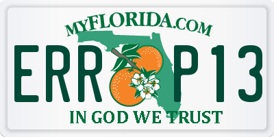 FL license plate ERRP13