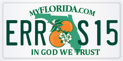 FL license plate ERRS15