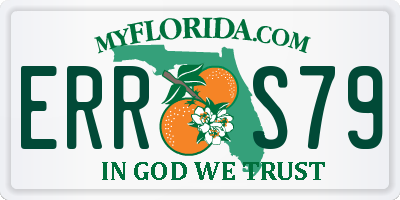 FL license plate ERRS79