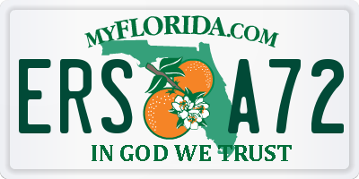 FL license plate ERSA72