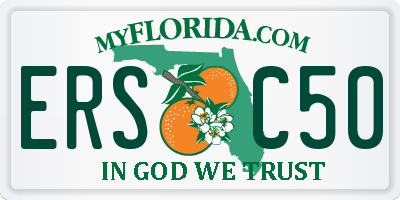 FL license plate ERSC50