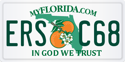 FL license plate ERSC68