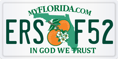FL license plate ERSF52