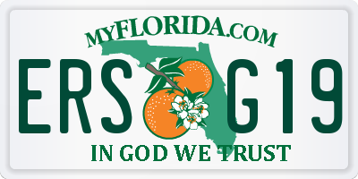 FL license plate ERSG19