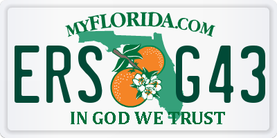 FL license plate ERSG43