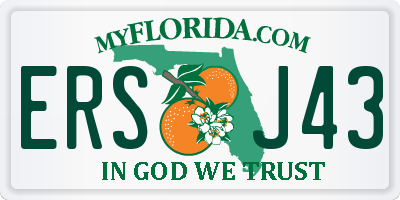 FL license plate ERSJ43