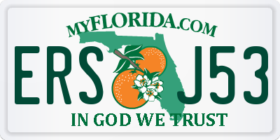 FL license plate ERSJ53