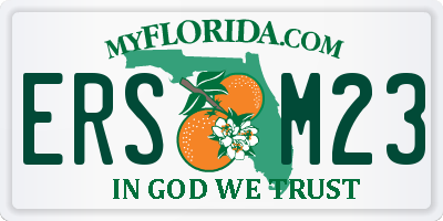 FL license plate ERSM23