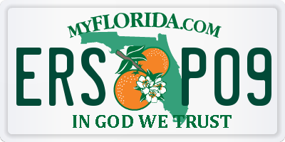 FL license plate ERSP09