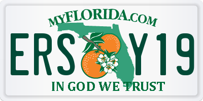 FL license plate ERSY19