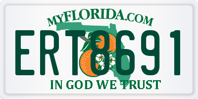 FL license plate ERT8691