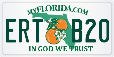 FL license plate ERTB20