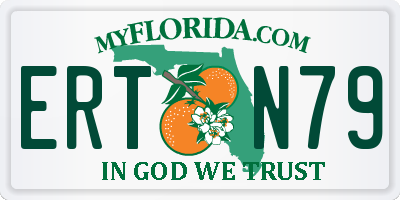 FL license plate ERTN79