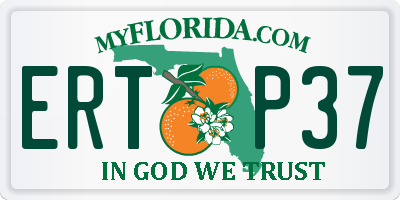 FL license plate ERTP37