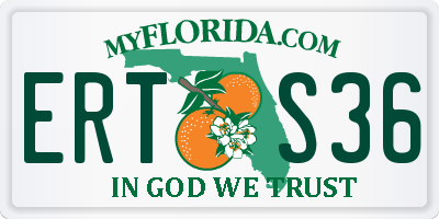 FL license plate ERTS36