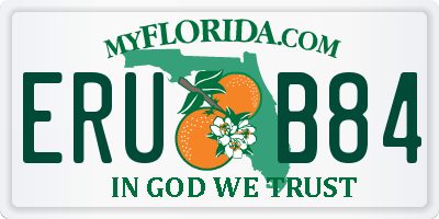 FL license plate ERUB84