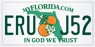 FL license plate ERUJ52