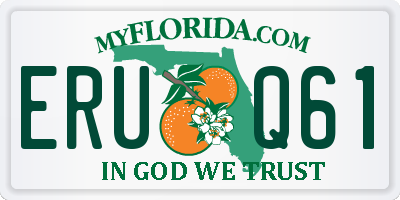 FL license plate ERUQ61