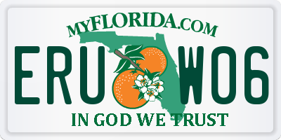 FL license plate ERUW06