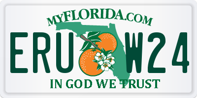 FL license plate ERUW24