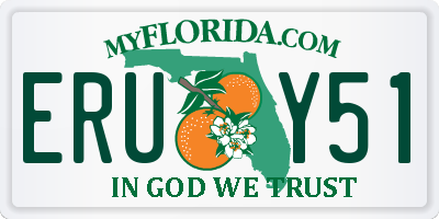 FL license plate ERUY51