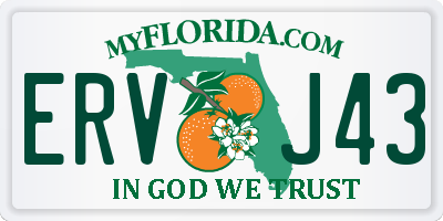 FL license plate ERVJ43