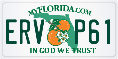 FL license plate ERVP61