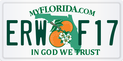 FL license plate ERWF17