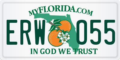 FL license plate ERWO55