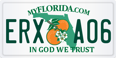 FL license plate ERXA06