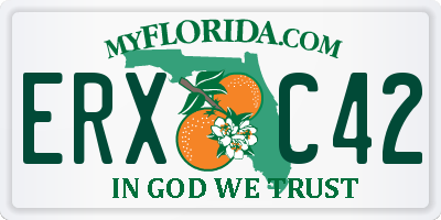 FL license plate ERXC42