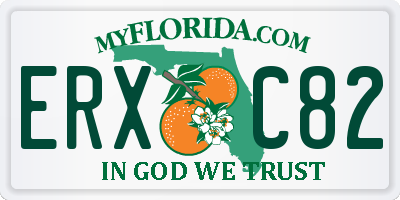 FL license plate ERXC82