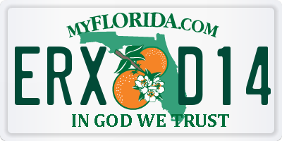 FL license plate ERXD14