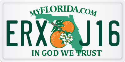 FL license plate ERXJ16