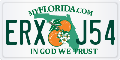 FL license plate ERXJ54