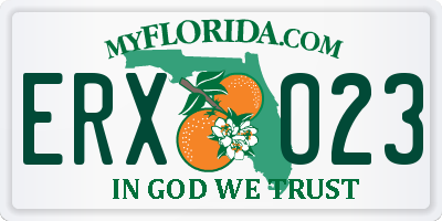FL license plate ERXO23